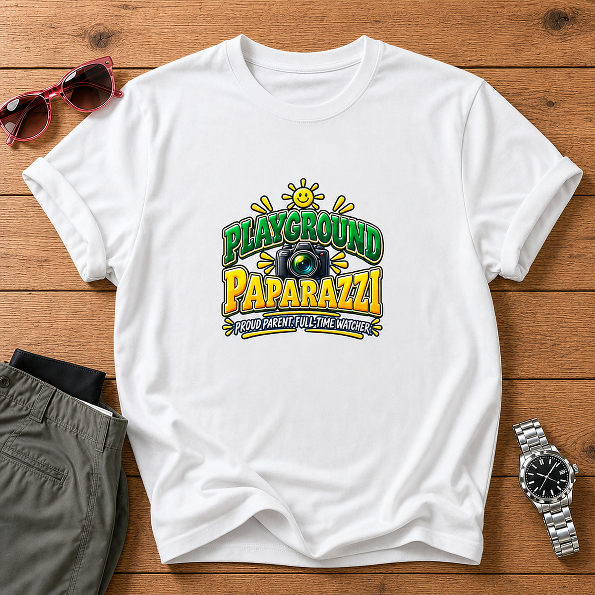 Playground Paparazzi Full-Time Watcher T-Shirt - White