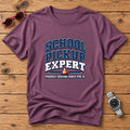 School Pickup Expert T-Shirt - Proudly Serving Since Pre-K - Heather Maroon