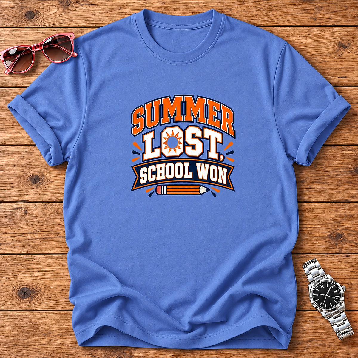 Summer Lost, School Won T-Shirt - Iris